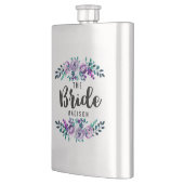 ミント&パープルフローラ結婚リースの花嫁 フラスク (左)