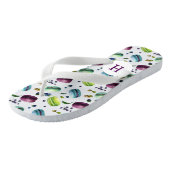 ミント&パープルマカロン&ベリーパターン ビーチサンダル (アングル)