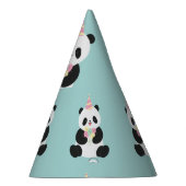 ミント&ピンクスイートパンダデザイン パーティーハット (右)