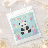 ミント&ピンクスイートパンダデザイン フェイバーバッグ (クリップ留めされた状態)