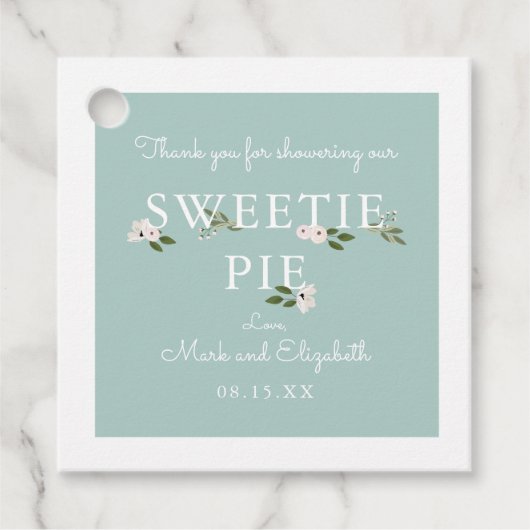 ミント&ピンクベビーありがとう フェイバータグ (正面)