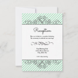 ミント フォーマル フローラル フロリッシュ - レセプション インビテーション