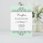 ミント フォーマル フローラル フロリッシュ - レセプション インビテーション (スタンド正面)