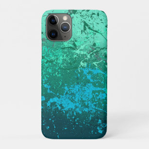 ミント フラリー: 抽象的なスパッターアート iPhone 11 PROケース