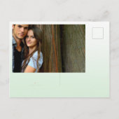 ミント フラワール エレガントな Save the Date ポストカード (裏面)