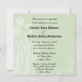 ミント フローラル ワンス アポン ア タイム ウェディング 招待状 (裏面)