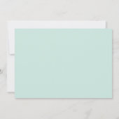 ミント ブラシ タイポグラフィー 延期されたウェディング セーブザデート (裏面)