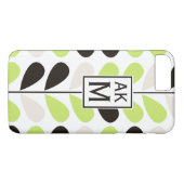 ミント&ブラックフローラルパターンiPhone 7プラスケース Case-Mate iPhoneケース (裏面(横))