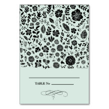 ミント |ブラックフローラ結婚のテーブル座席表