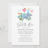 ミント&ブルーボホフローラストックザバー 招待状 (正面)