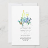 ミント&ブルーボホワインテーマお祝いオブライフ 招待状 (正面)