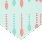 ミント&ホワイトかわいいビーズコーラルパターン テーブルクロス (アングル)