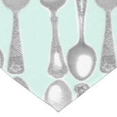 ミント&ホワイトかわいいビーズコーラルパターン テーブルクロス (アングル)