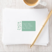 ミント、ホワイトフローラ差出人住所ラベル ラベル (インサイチュ)