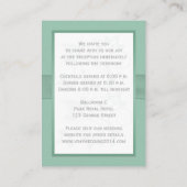 ミント、ホワイトフローラ披露宴エンクロージャカード エンクロージャーカード (裏面)