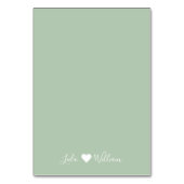 ミント ボタニカル パステル テーブル ナンバー カード (裏面)