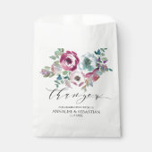 ミント&マウヴフローラの水の色結婚の フェイバーバッグ (正面)