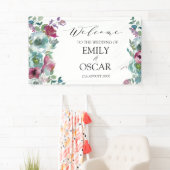 ミント&マウヴフローラの水の色結婚の 横断幕 (インサイチュ)