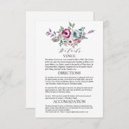 ミント&マウヴ結婚フローラ詳細 エンクロージャーカード