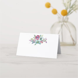 ミント&マウーブフローラ水色 プレイスカード