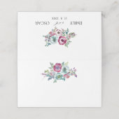 ミント&マウーブフローラ水色 プレイスカード (外部開封)