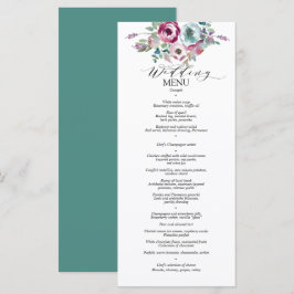 ミント&マーブフローラ水色結婚のメニュー メニュー