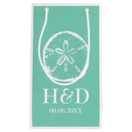 ミント・モノグラム・サンドル・結婚式の引き出物抱き枕 スモールペーパーバッグ