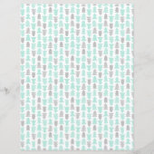 ミント&ライトグレークリスマスツリースクラップブック紙 (正面)