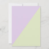 ミント·ラベ男女兼用ンダー幾何学的ベビー·シャワー 招待状 (裏面)