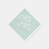 ミント・リネン夫妻の紙結婚ナプキンス スタンダードカクテルナプキン (角)