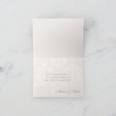 ミント ヴィンテージ レース パール 結婚式 お礼カード サンキューカード (内部)