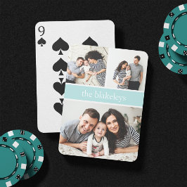 ミント |家族パーソナライズされた名フォトコラージュ トランプ