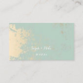 ミント・春人気がある結婚の座席表  プレイスカード (裏面)