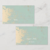 ミント・春人気がある結婚の座席表  プレイスカード (正面/裏面)