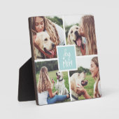 ミント |犬の母の写真コラージュ フォトプラーク (正面)