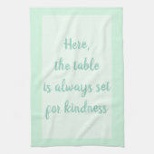 ミント – 白 キッチンタオル (縦)