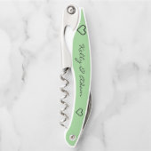 ミント·結婚グリーン·ニューリード·ハート ソムリエナイフ (正面)
