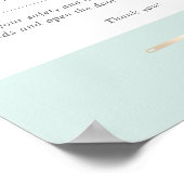 ミント&金ゴールドウィスクベーカリーバスルーム手洗い ポスター (角)