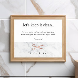 ミント&金ゴールドウィスクベーカリーバスルーム手洗い ポスター