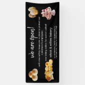 ミント&金ゴールドウィスクベーカリー事業再開 横断幕 (縦)