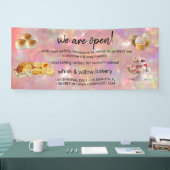 ミント&金ゴールドウィスクベーカリー事業再開 横断幕 (トレードショー)