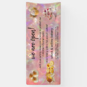 ミント&金ゴールドウィスクベーカリー事業再開 横断幕 (縦)