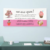 ミント&金ゴールドウィスクベーカリー事業再開 横断幕 (トレードショー)