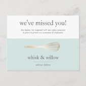 ミント&金ゴールドウィスク | ベーカリー事業の再開 ポストカード (正面)