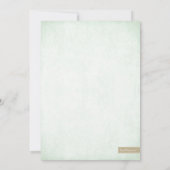 ミント&金ゴールドグリッタールックリハーサルディナー招待状 招待状 (裏面)