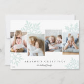 ミント | Snowdrop 4フォトコラージュ シーズンカード (正面)