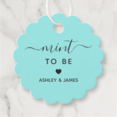 ミントBe結婚式の引き出物またはブライダルシャワーギフトラベル フェイバータグ (正面)