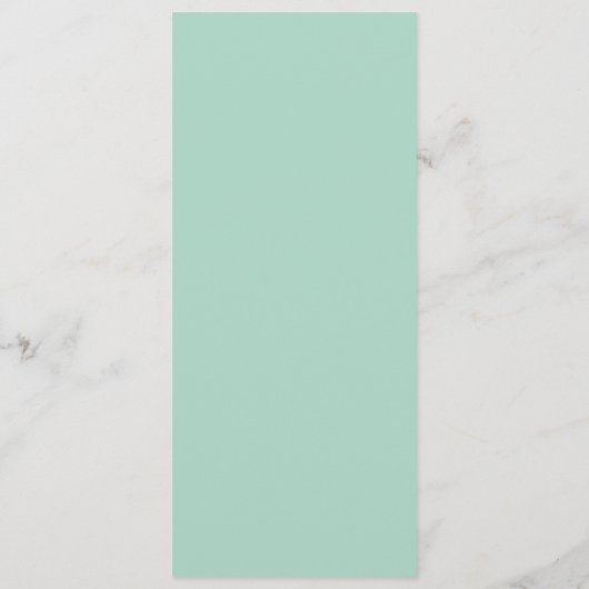 ミントBrocadeレース結婚のメニューカード メニュー (裏面)