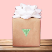 ミントCaduceusと離れ背景付き 三角形シール