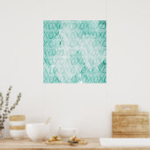 ミントXOXOラブ ポスター (キッチン)